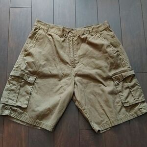 Mens Khaki Cargo Shorts